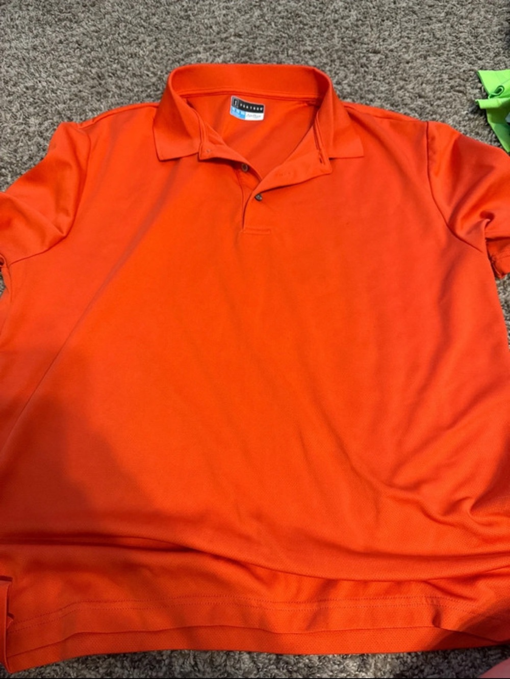 PGA Tour Orange Men's Short Sleeve Polo